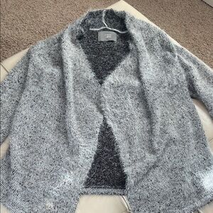 Cozy Heather Gray Open-Front Cardigan